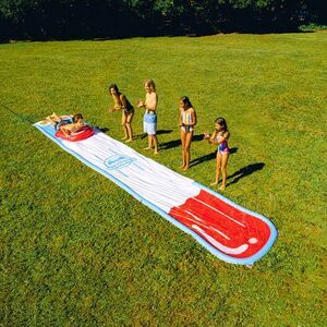 BigMouth Bomb Pop Splash Slide 18 Feet Long - Red White & Blue Ice Pop Slide NEW